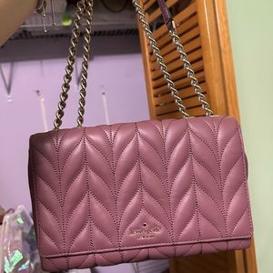 Mauve Kate Spade shoulder bag good condition for other small scuff on the bottom